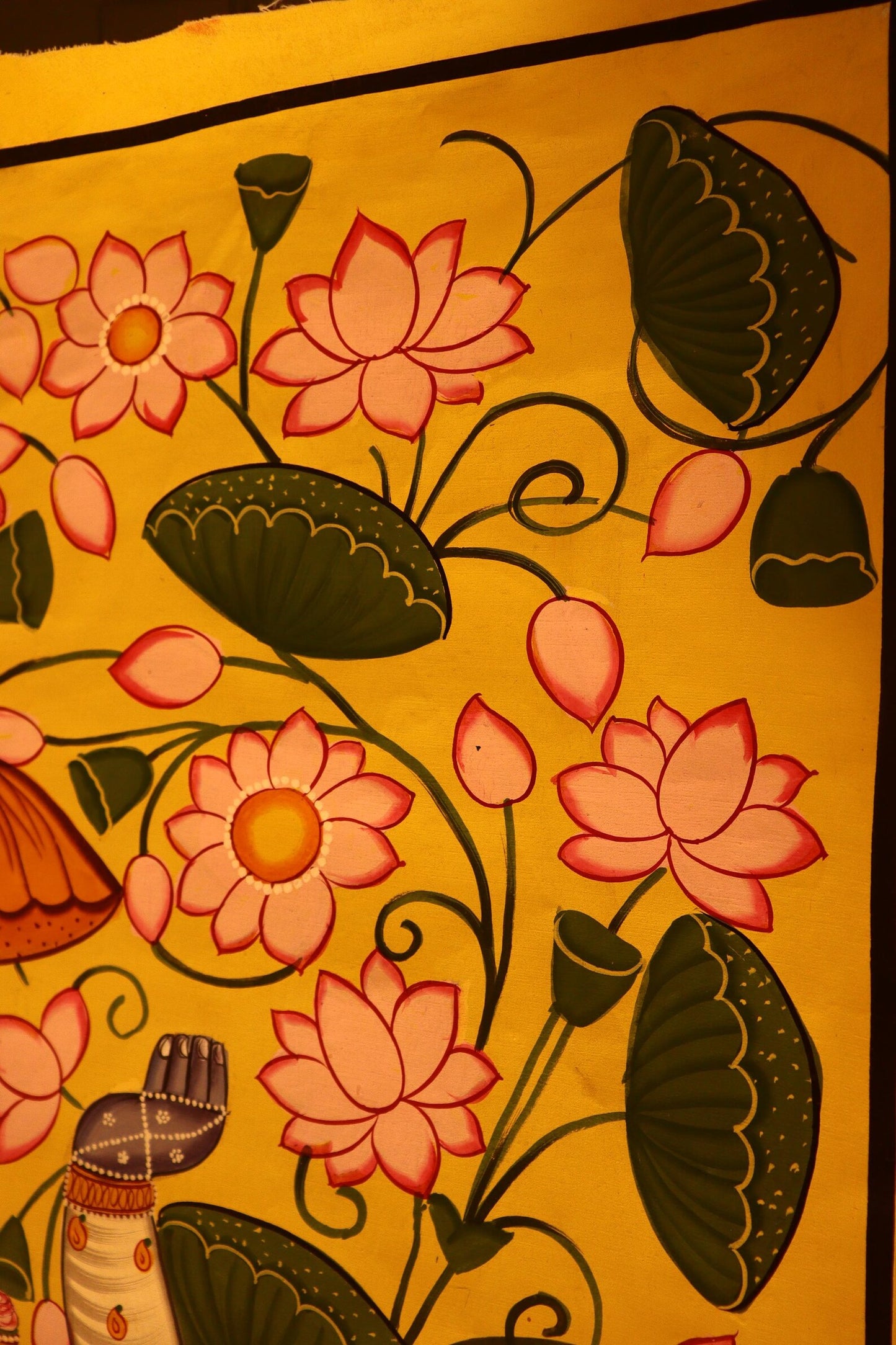 Original Shrinathji Painting for Regal Home Décor Painted by Natural Colors Which shows spirituality around