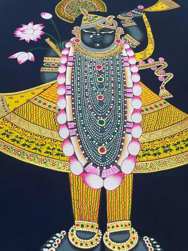 Original Traditional Art of Shrinathji, Handmade Pichwai Painting
