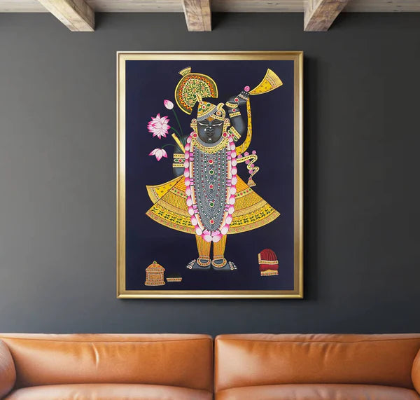 Original Traditional Art of Shrinathji, Handmade Pichwai Painting